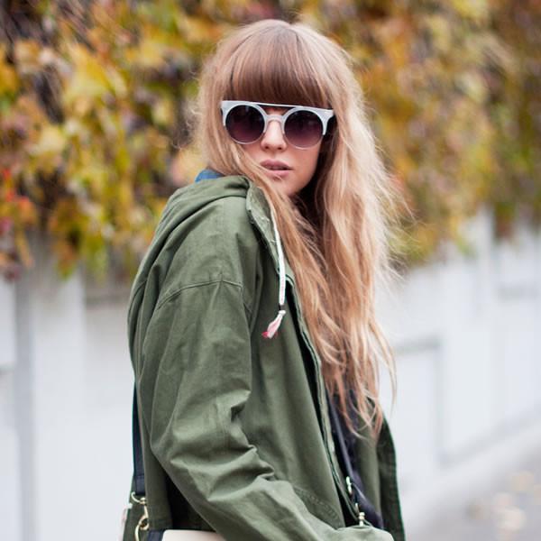 Retro Circle Cat Eye Super Half Frame Flat Bar Sunglasses