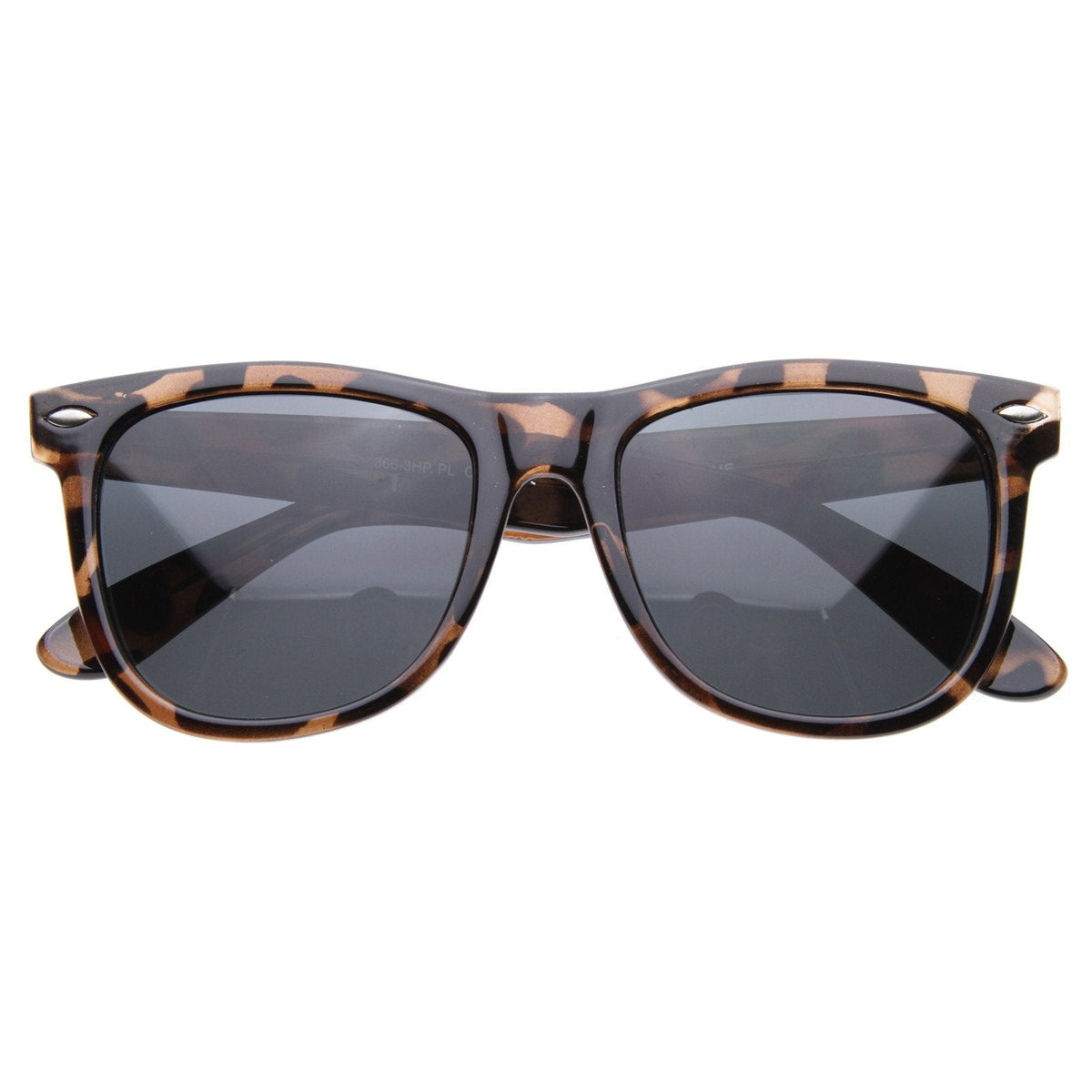 Classic Large Polarized Lens Horned Rim Sunglasses