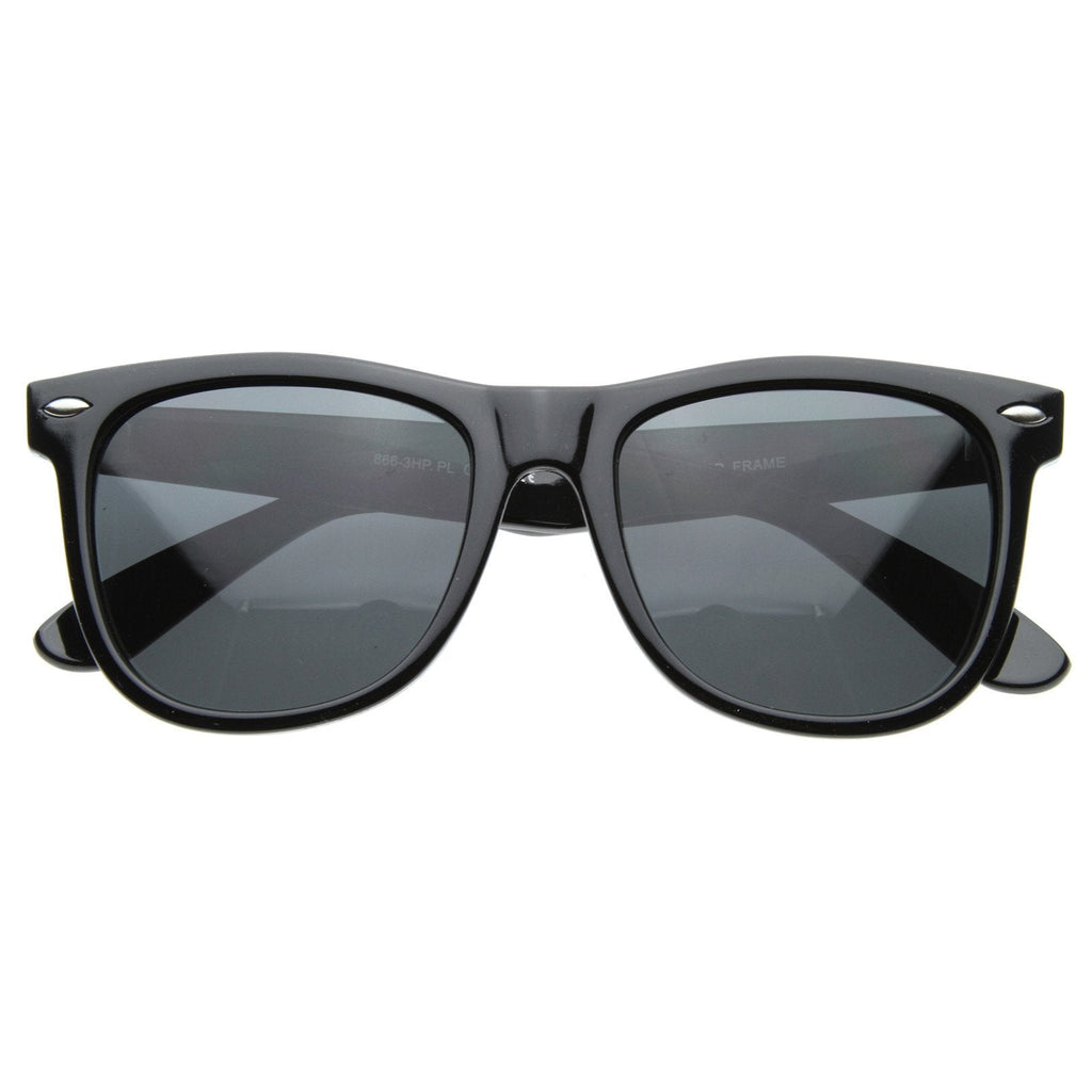 Classic Large Polarized Lens Horned Rim Sunglasses