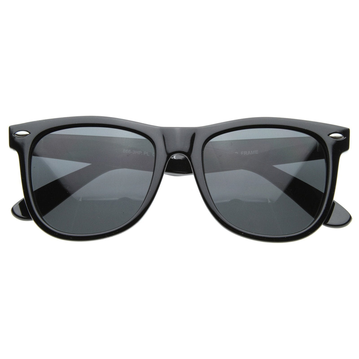 Classic Large Polarized Lens Horned Rim Sunglasses