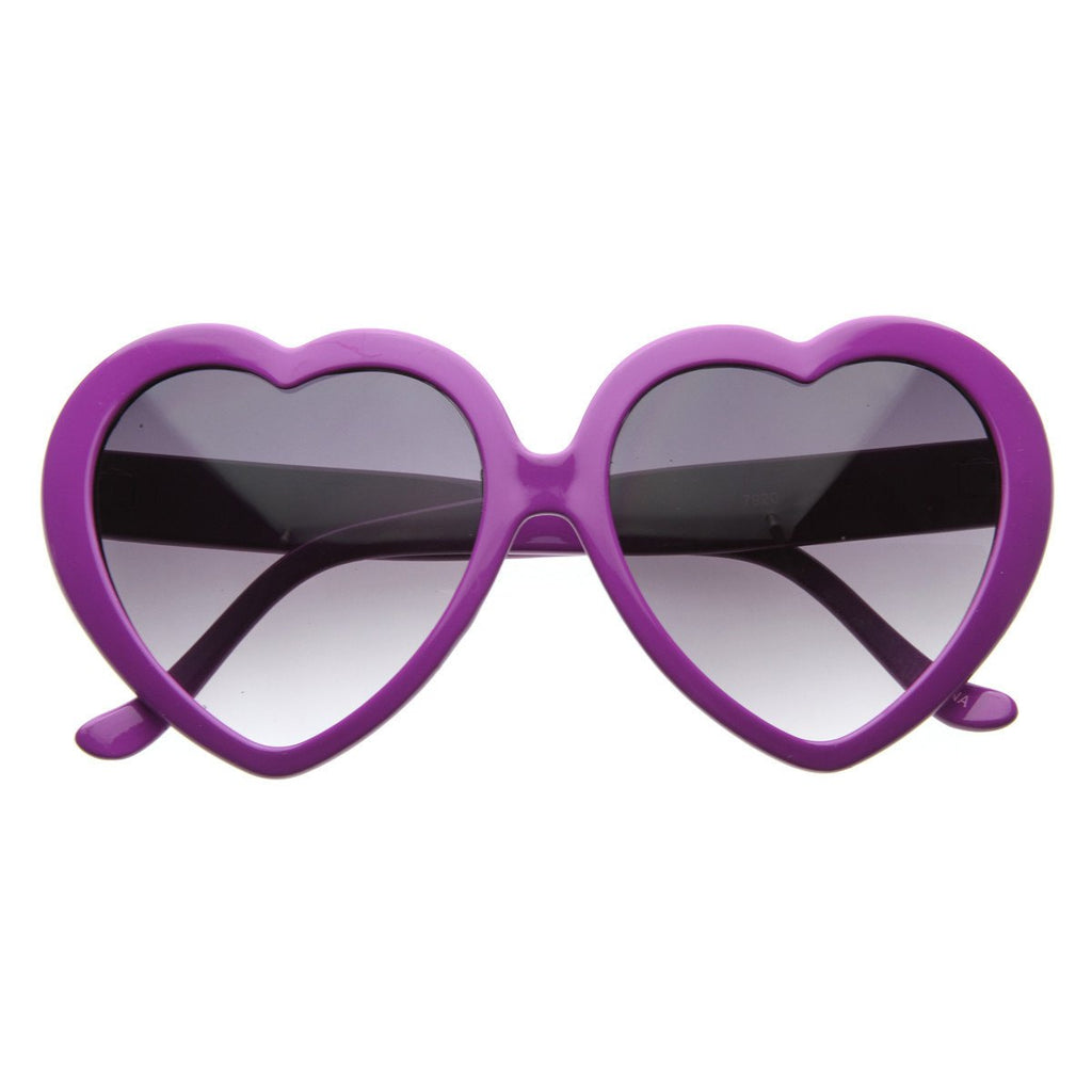 Cute Womens Lolita Sweet Heart Shape Sunglasses