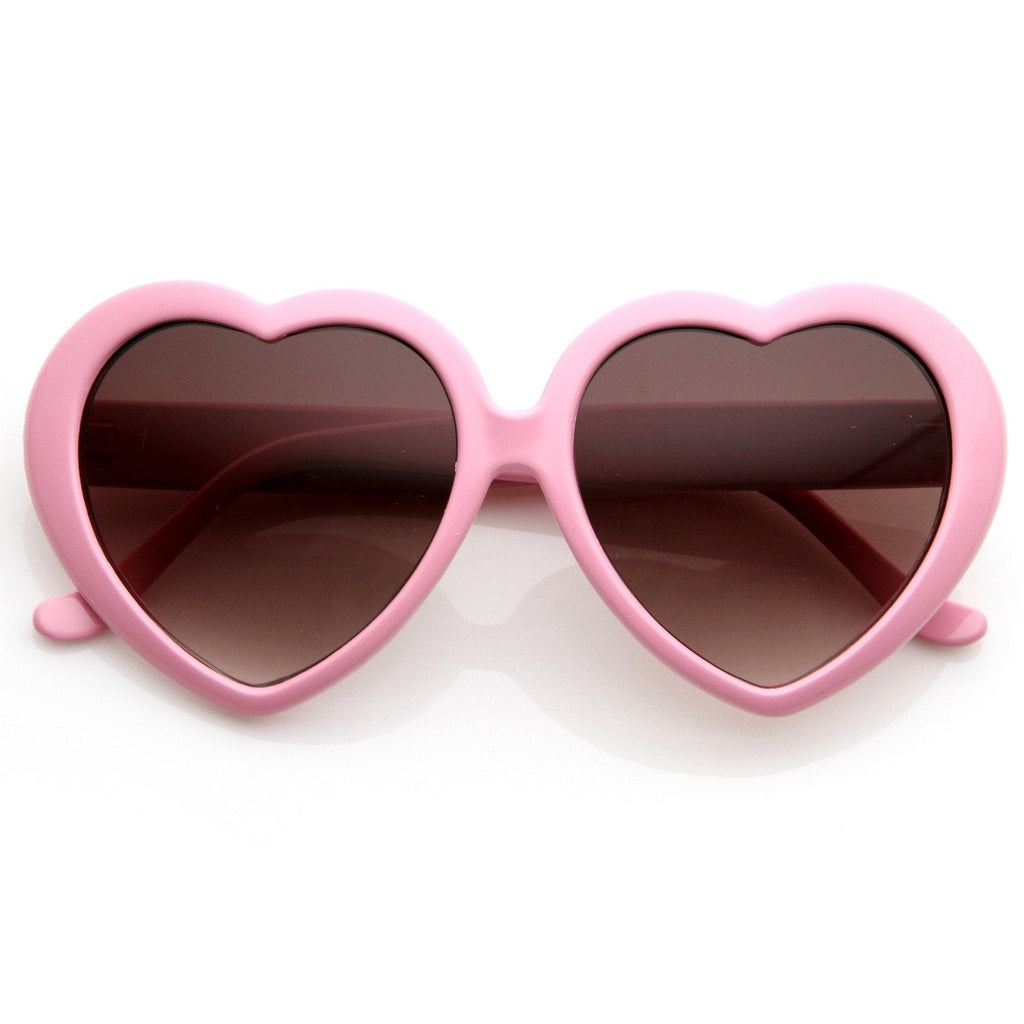 Cute Womens Lolita Sweet Heart Shape Sunglasses