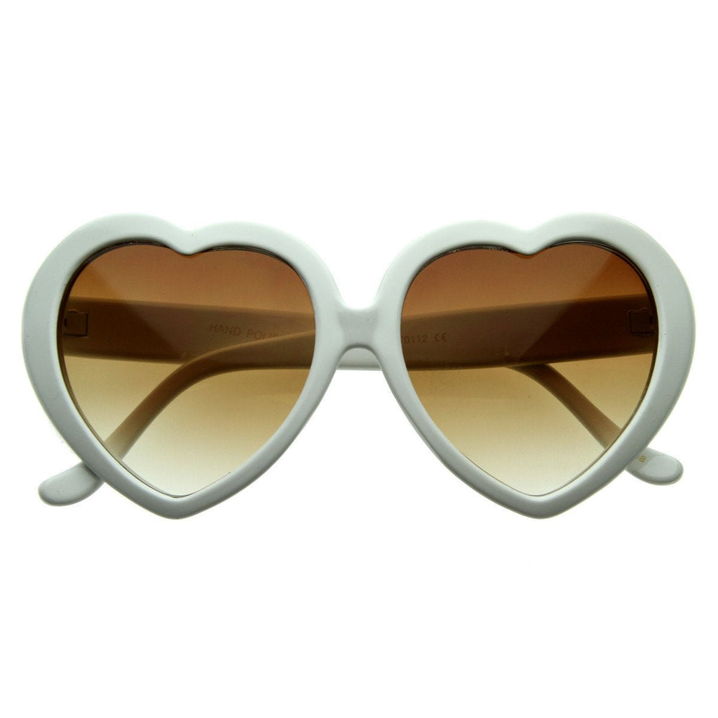 Cute Womens Lolita Sweet Heart Shape Sunglasses