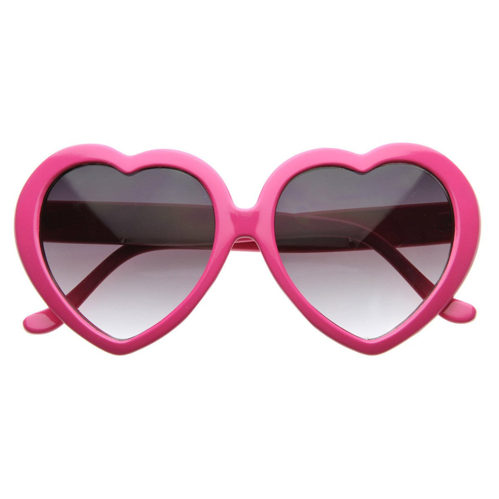 Cute Womens Lolita Sweet Heart Shape Sunglasses