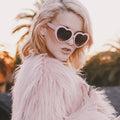 Cute Womens Lolita Sweet Heart Shape Sunglasses