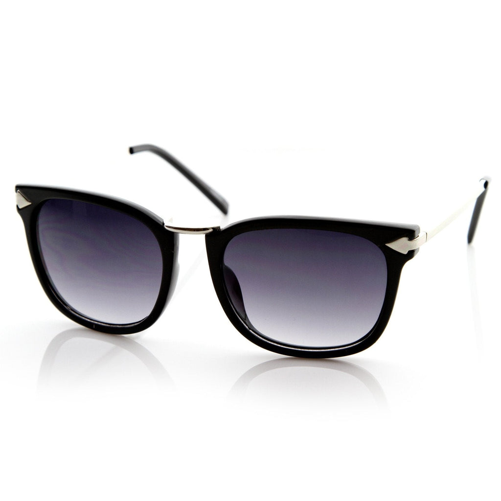 Vintage Artful European Fashion Horned Rim Sunglasses