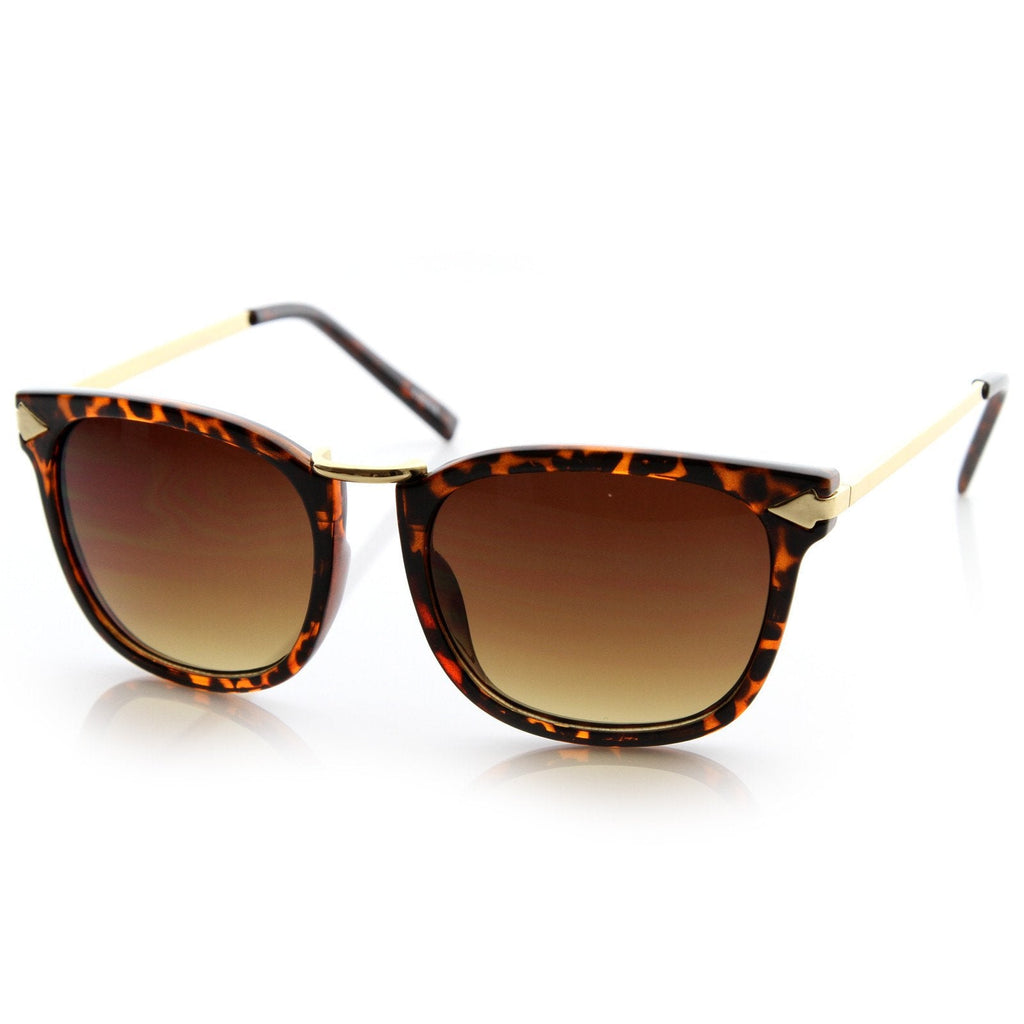 Vintage Artful European Fashion Horned Rim Sunglasses