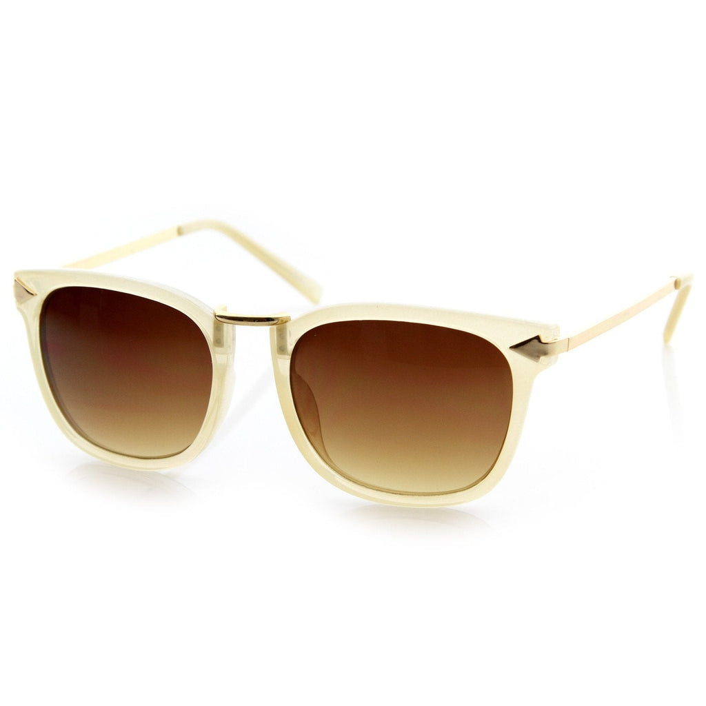Vintage Artful European Fashion Horned Rim Sunglasses