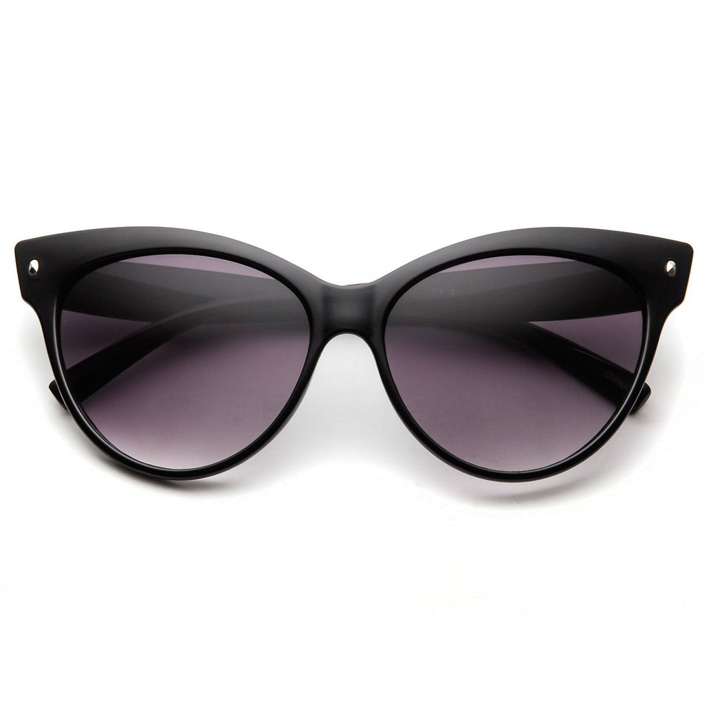 High Pointed Tip Inset Frame Oversize Cat Eye Sunglasses