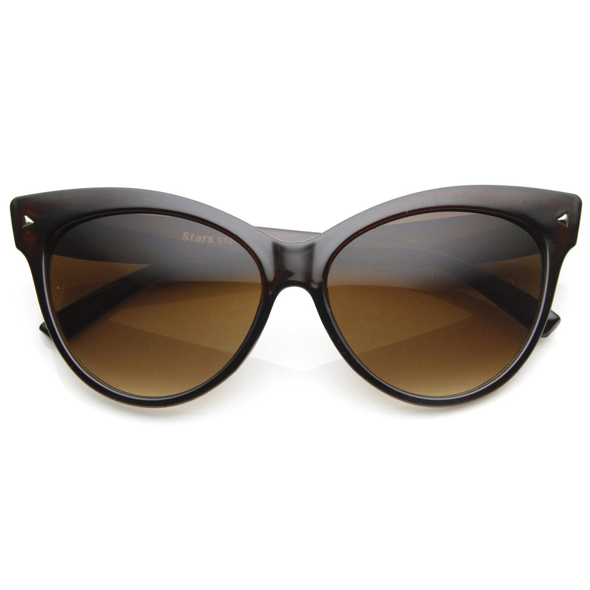 High Pointed Tip Inset Frame Oversize Cat Eye Sunglasses