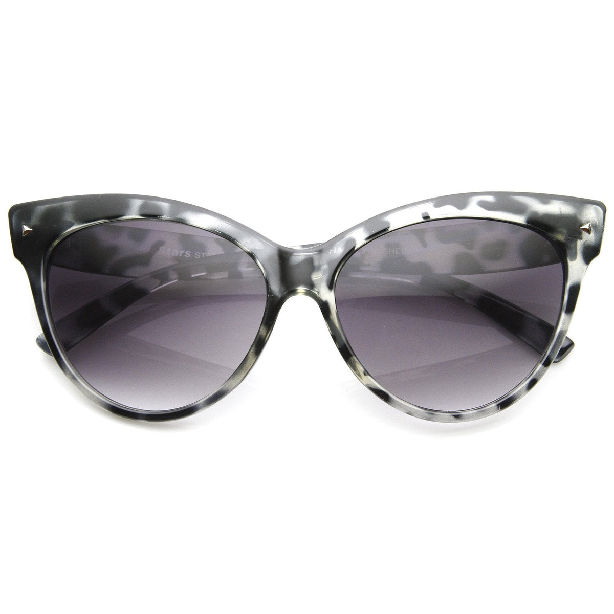 High Pointed Tip Inset Frame Oversize Cat Eye Sunglasses