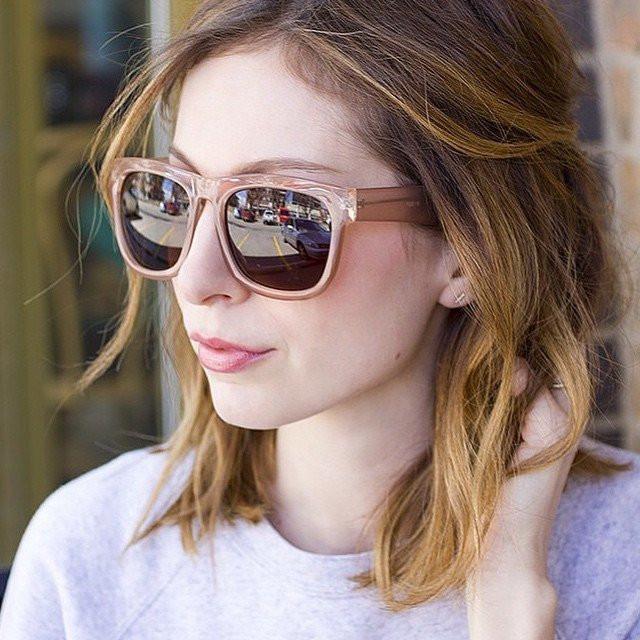 Zerouv + Plus "Harlow" Oversize Translucent Horned Rim Womens Sunglasses