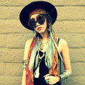Women's Thick Oversize Designer Fashion Round Sunglasses