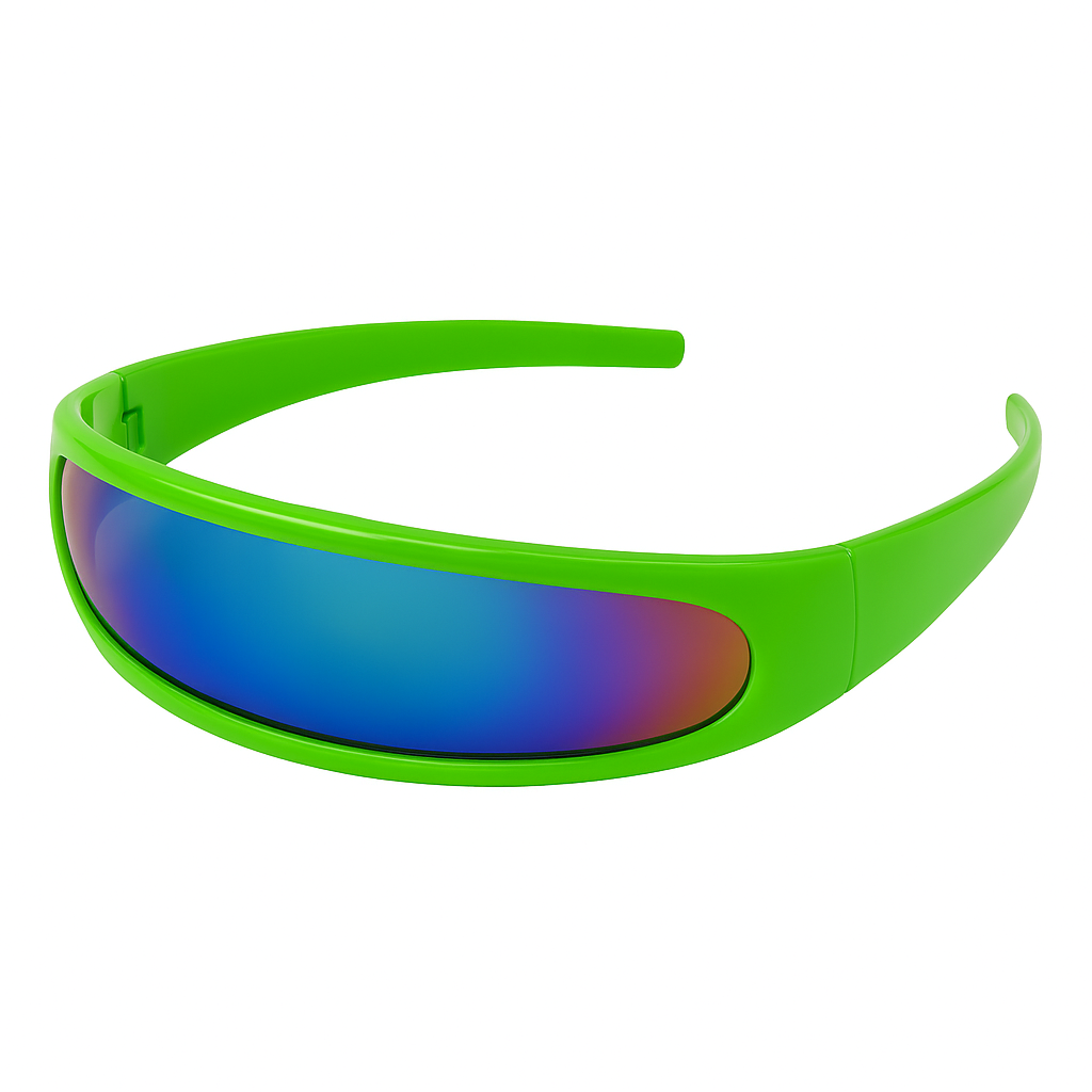 Retro Futuristic 1980's Disco Wrap Around Space Sunglasses 8964