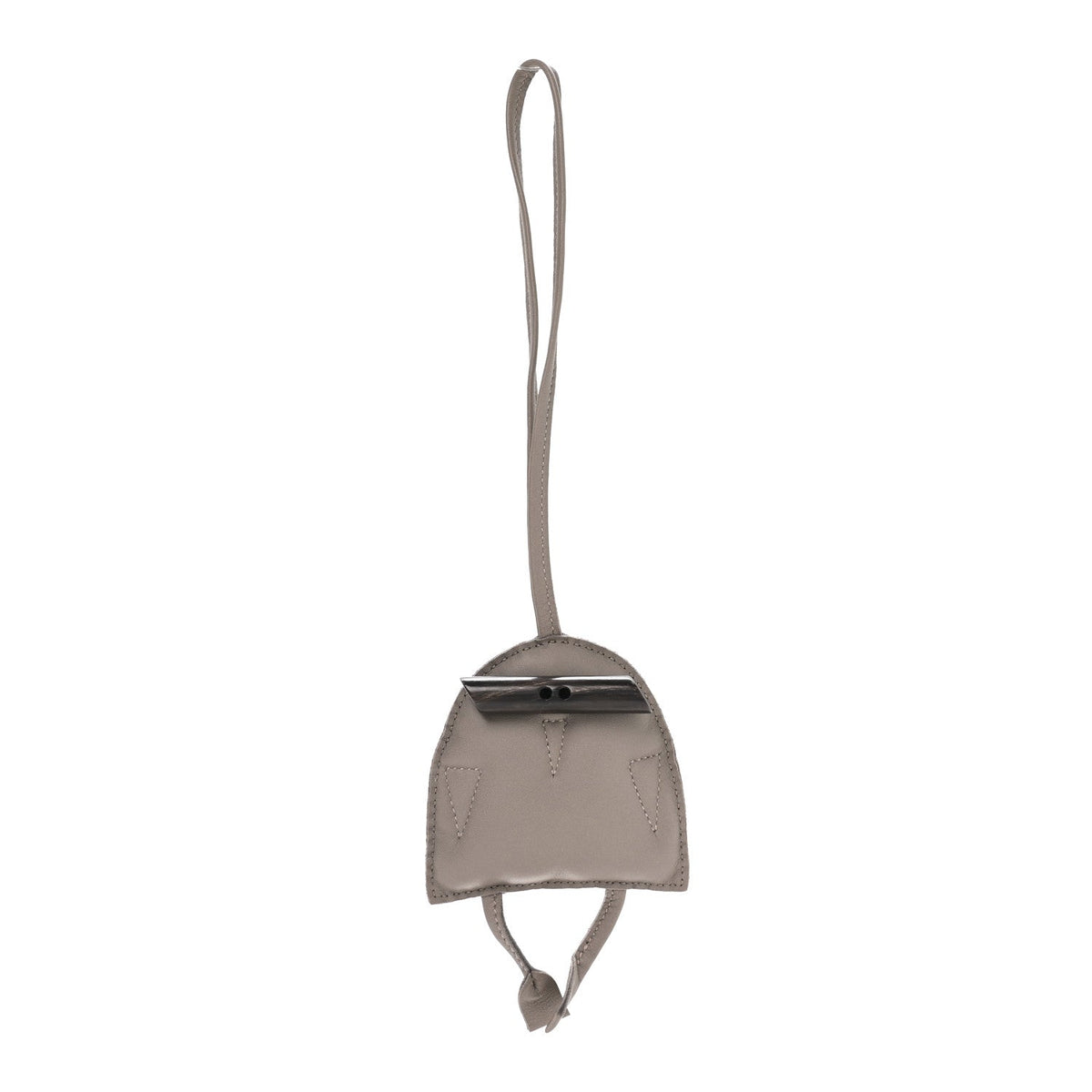 Lambskin Buffalo Horn Hibouton Charm Gris