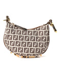 Fabric Jacquard FF 1974 Nano Fendigraphy Hobo Charm Beige