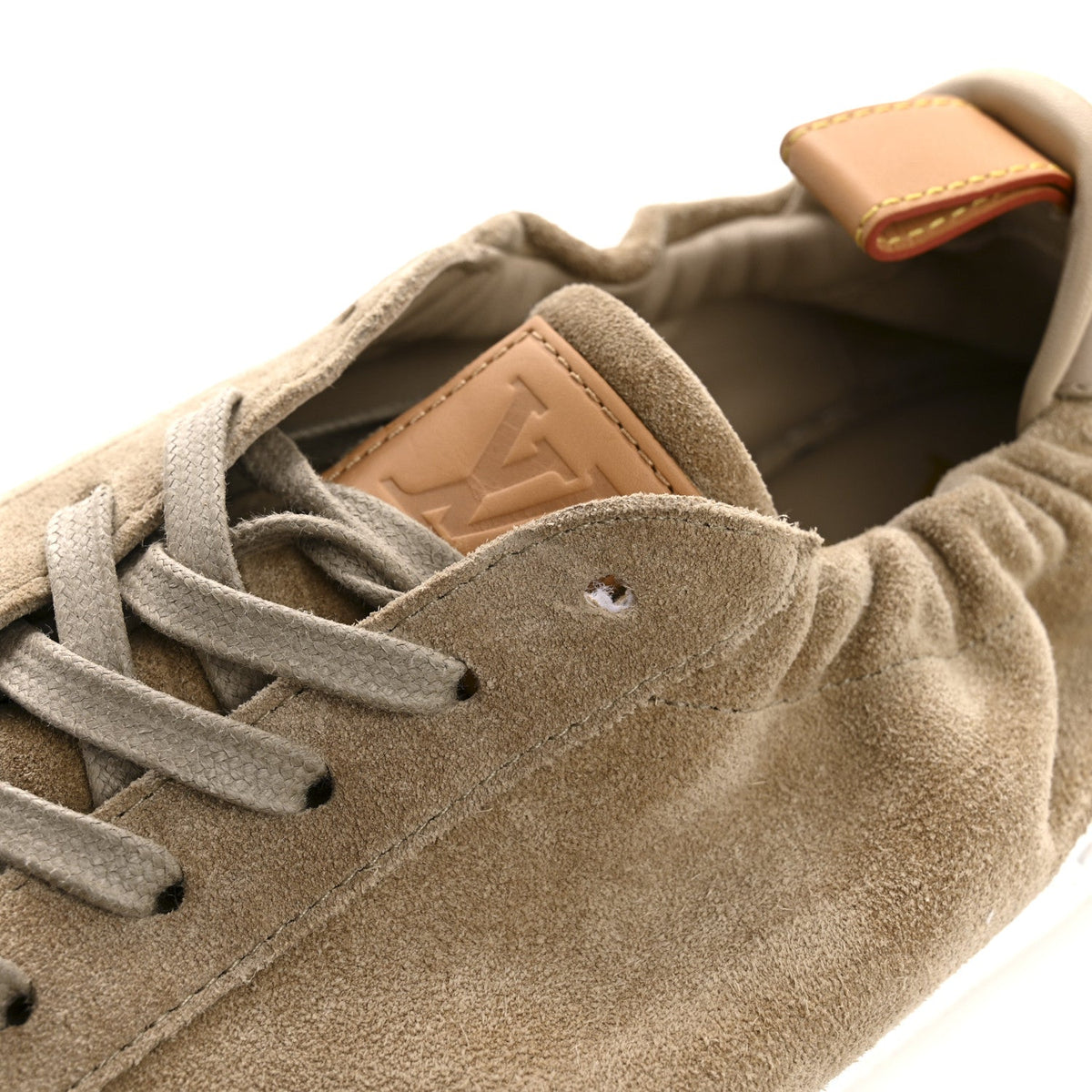 Suede Calfskin LV Soft Sneakers 9 Beige