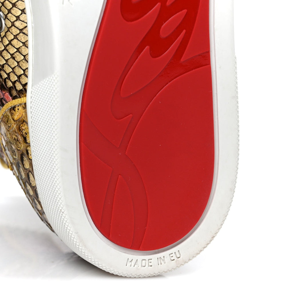 Snakeskin Mens Louis Flat Sneakers 40 Multicolor