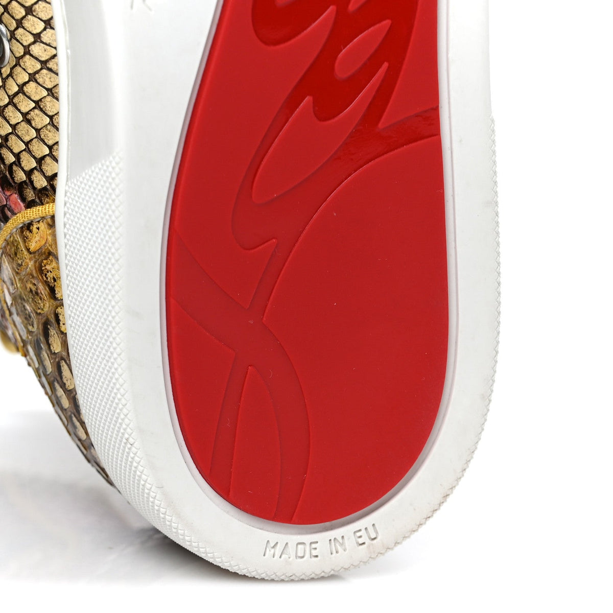 Snakeskin Mens Louis Flat Sneakers 40 Multicolor