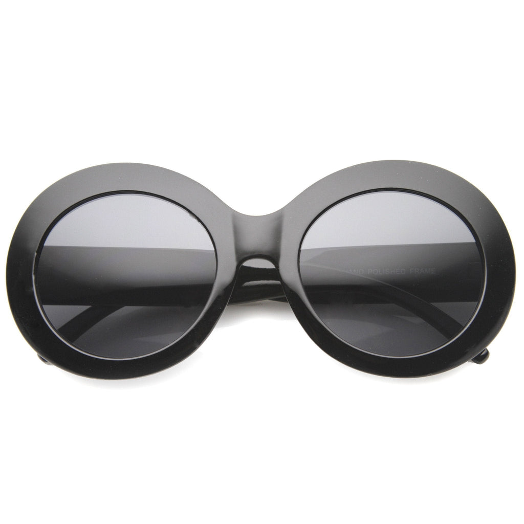 Retro 1950's Women's Oval Bold Round Sunglasses 9992