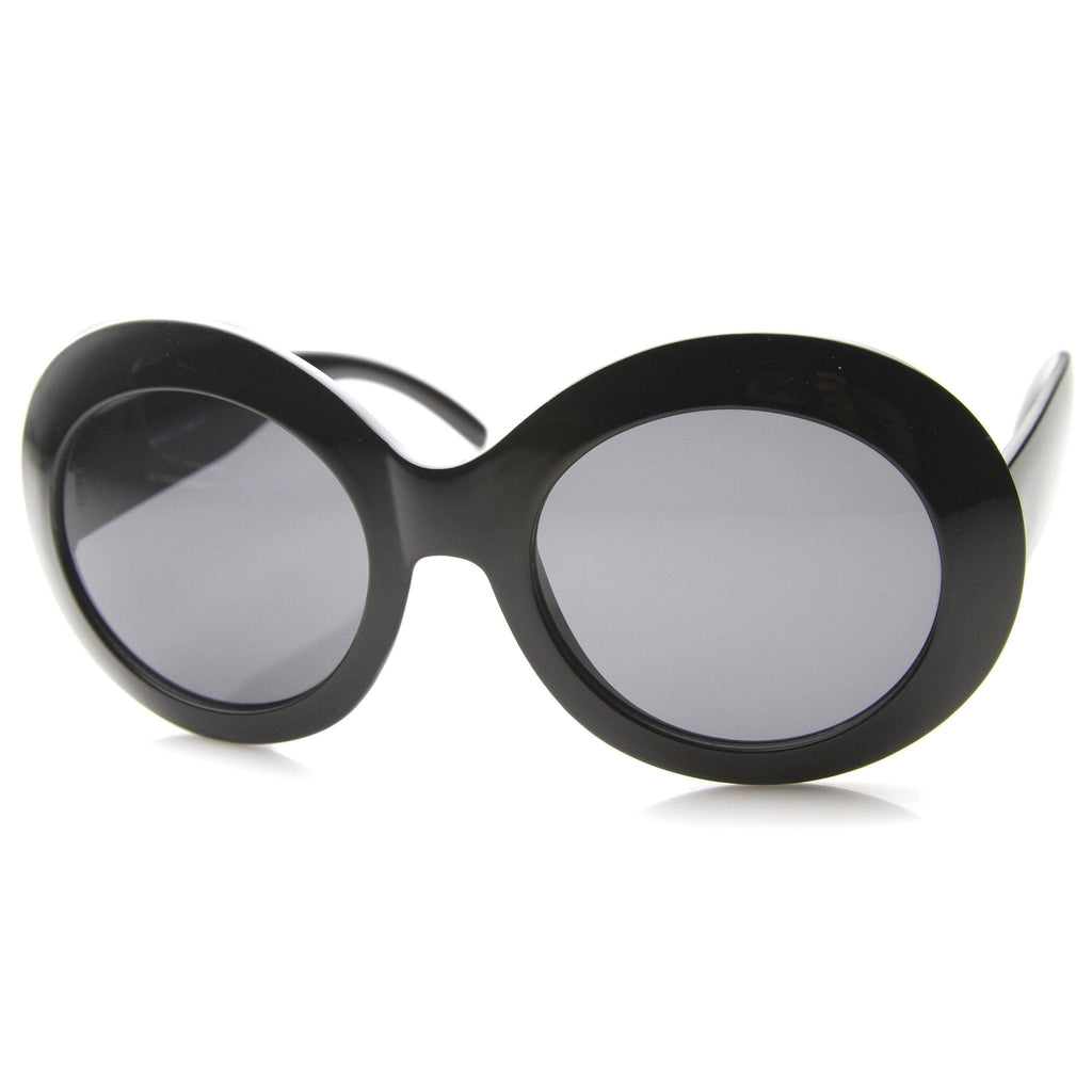 Retro 1950's Women's Oval Bold Round Sunglasses 9992