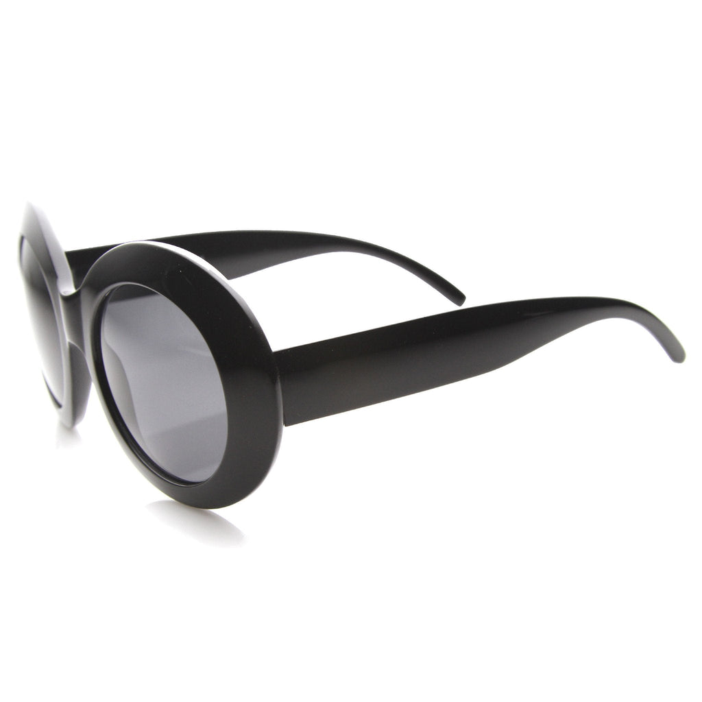 Retro 1950's Women's Oval Bold Round Sunglasses 9992