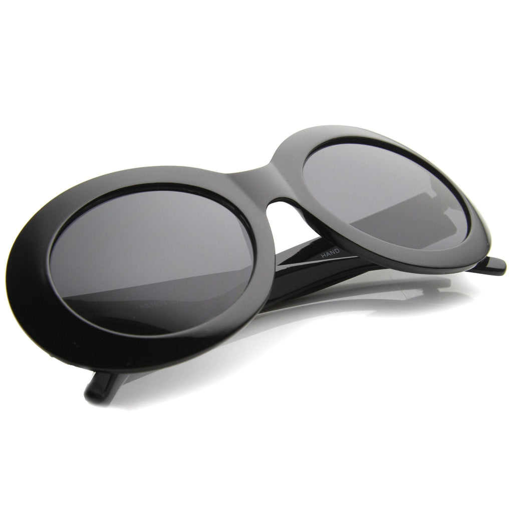 Retro 1950's Women's Oval Bold Round Sunglasses 9992