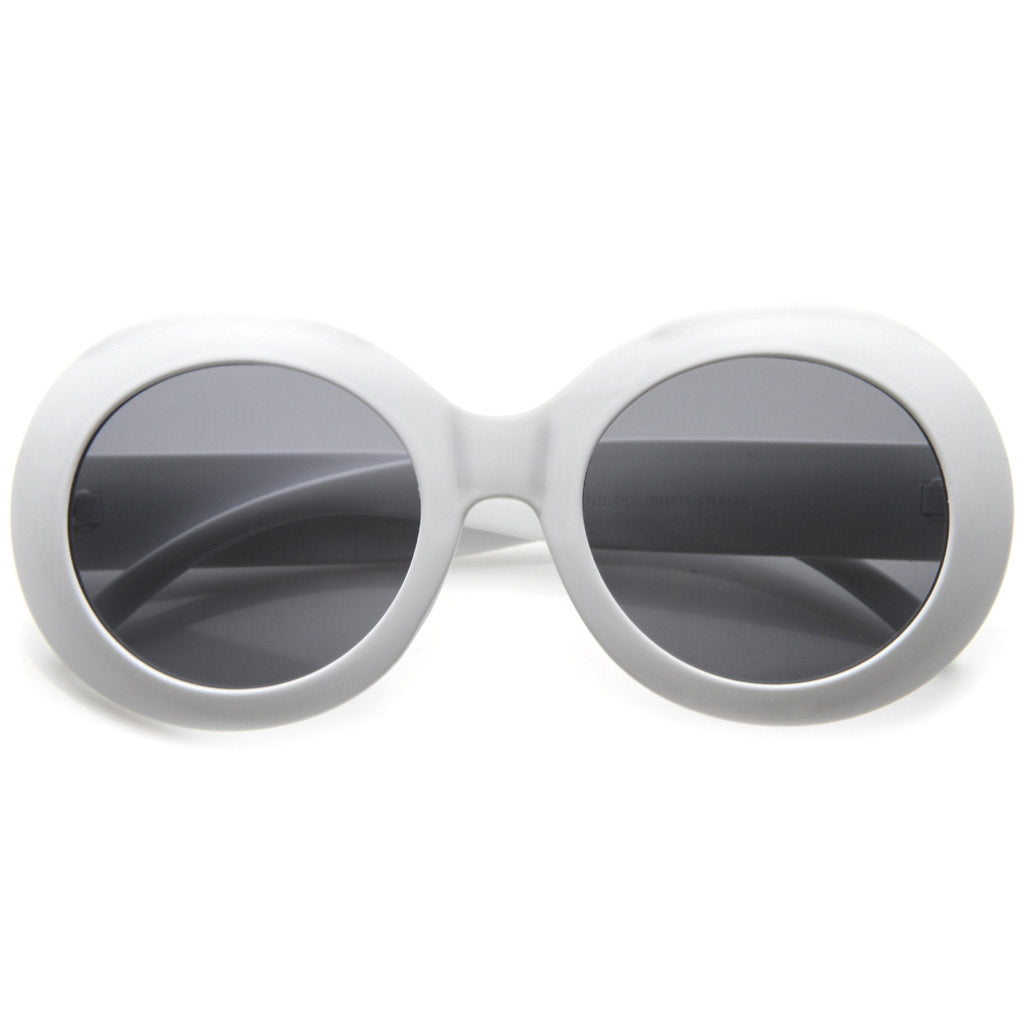 Retro 1950's Women's Oval Bold Round Sunglasses 9992