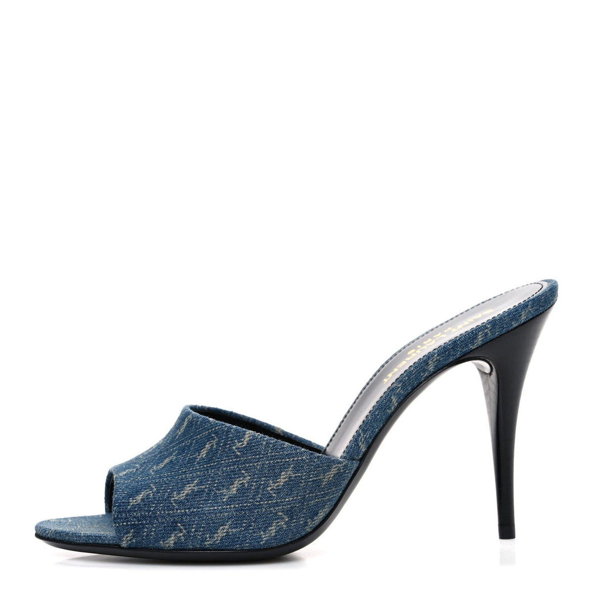 Denim Monogram La 16 Mule Sandals 38 Blue Jeans