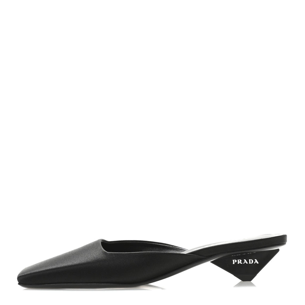 Satin Modellerie Mules 35.5 Black