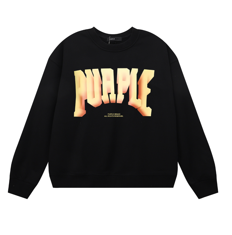 Purple Men's Long-Sleeve T-shirt Sweatshirt 1128
