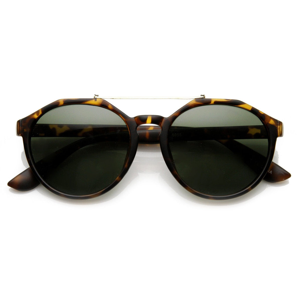 European Fashion Dapper Crossbar Keyhole P3 Rounded Sunglasses 9299