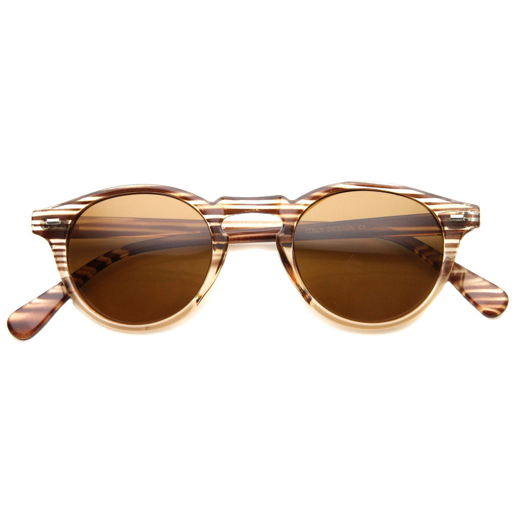 Vintage Dapper Round P3 Key Hole Sunglasses 9996