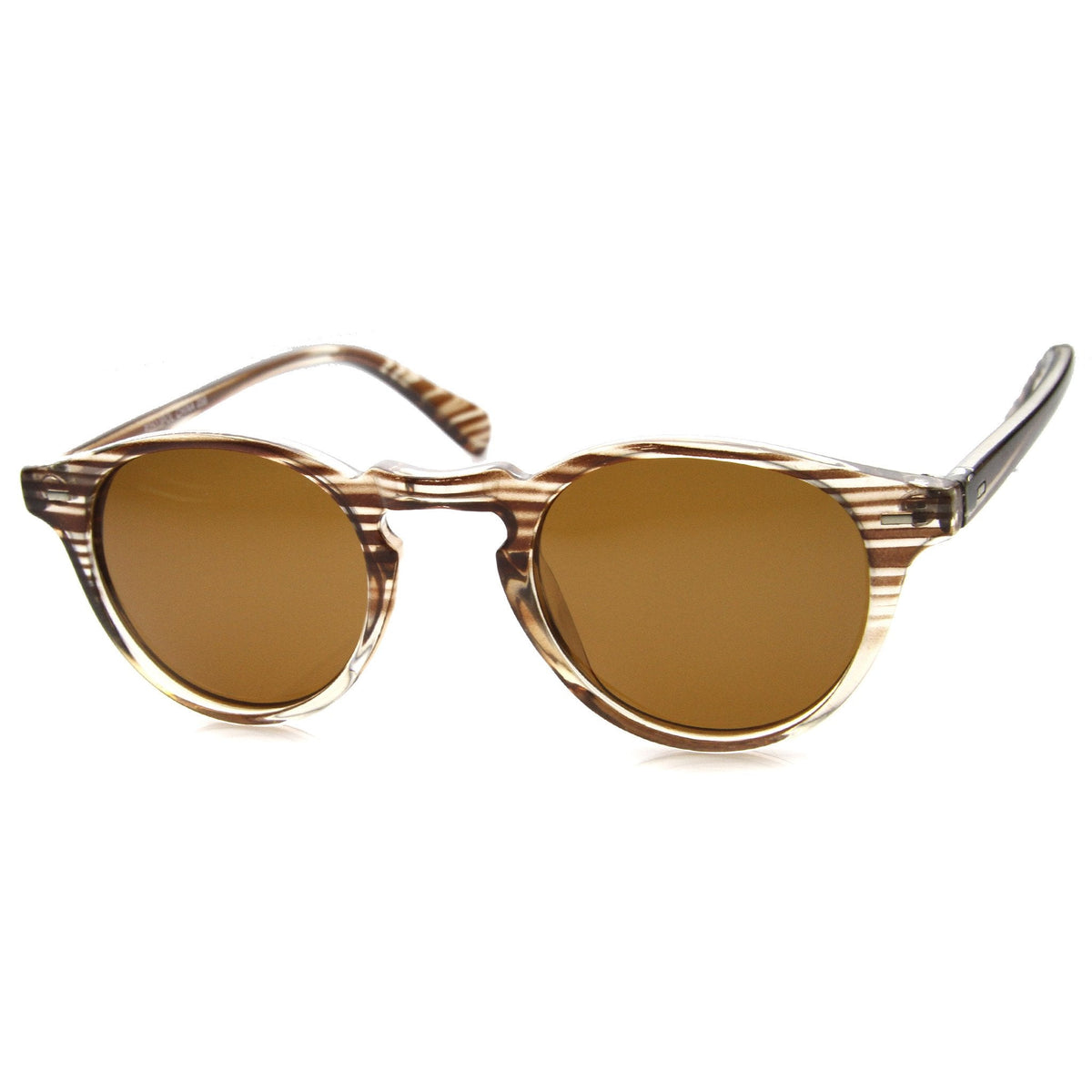 Vintage Dapper Round P3 Key Hole Sunglasses 9996