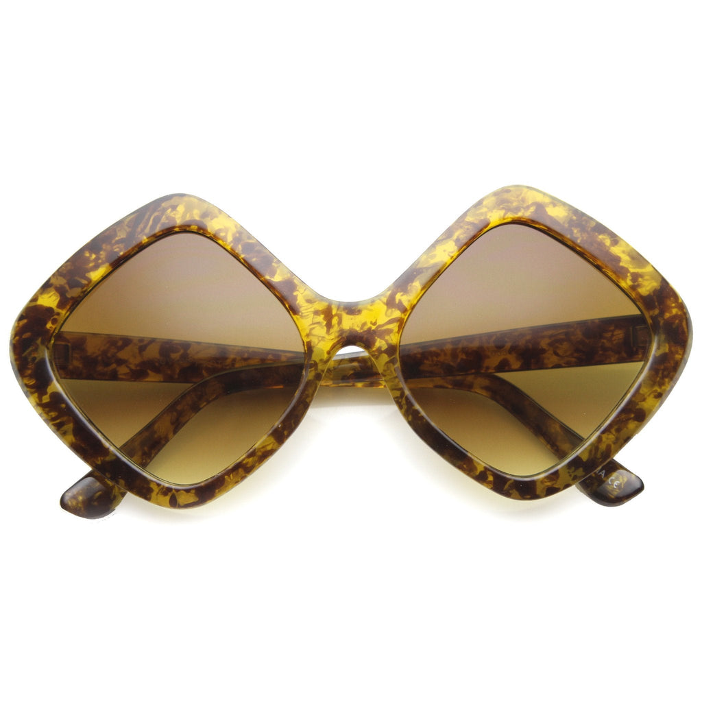 Women's Indie Oversize Diamond Shape Sunglasses 9968
