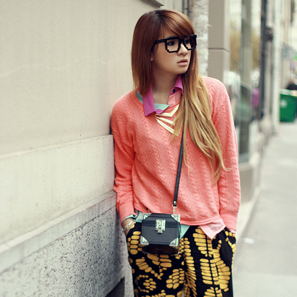 Cool Hipster 8-Bit Gamer Nerd Geek Glasses 8537