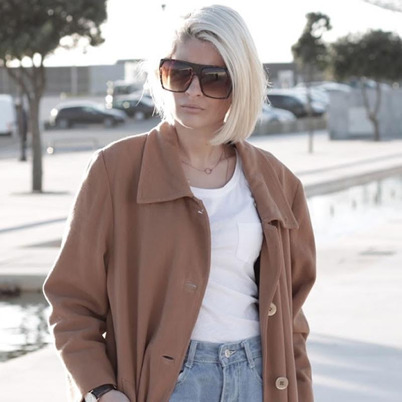 Oversize Square Retro Block Hipster Sunglasses 9259