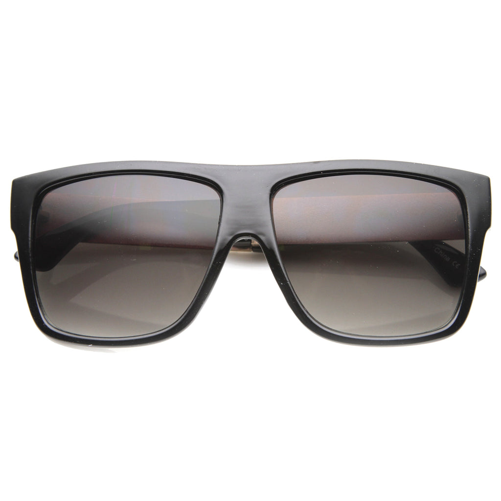 Love Hate Arm Detail Gradient Lens Square Sunglasses 9850