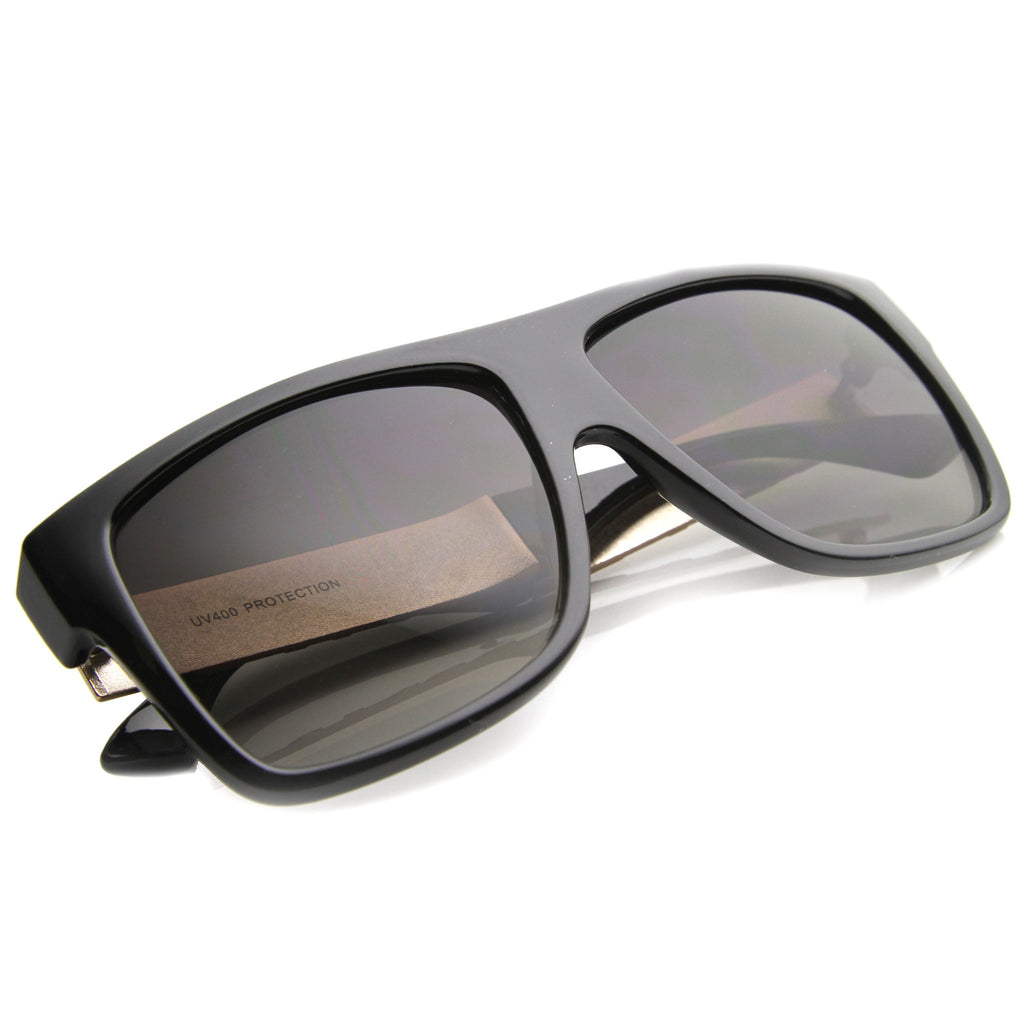 Love Hate Arm Detail Gradient Lens Square Sunglasses 9850