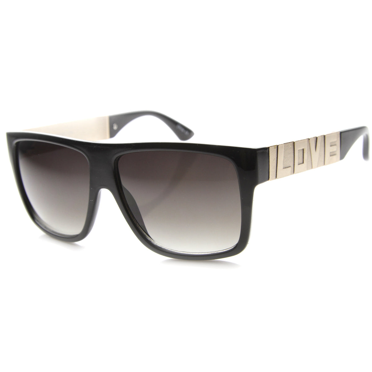 Love Hate Arm Detail Gradient Lens Square Sunglasses 9850