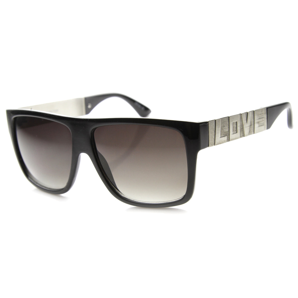Love Hate Arm Detail Gradient Lens Square Sunglasses 9850