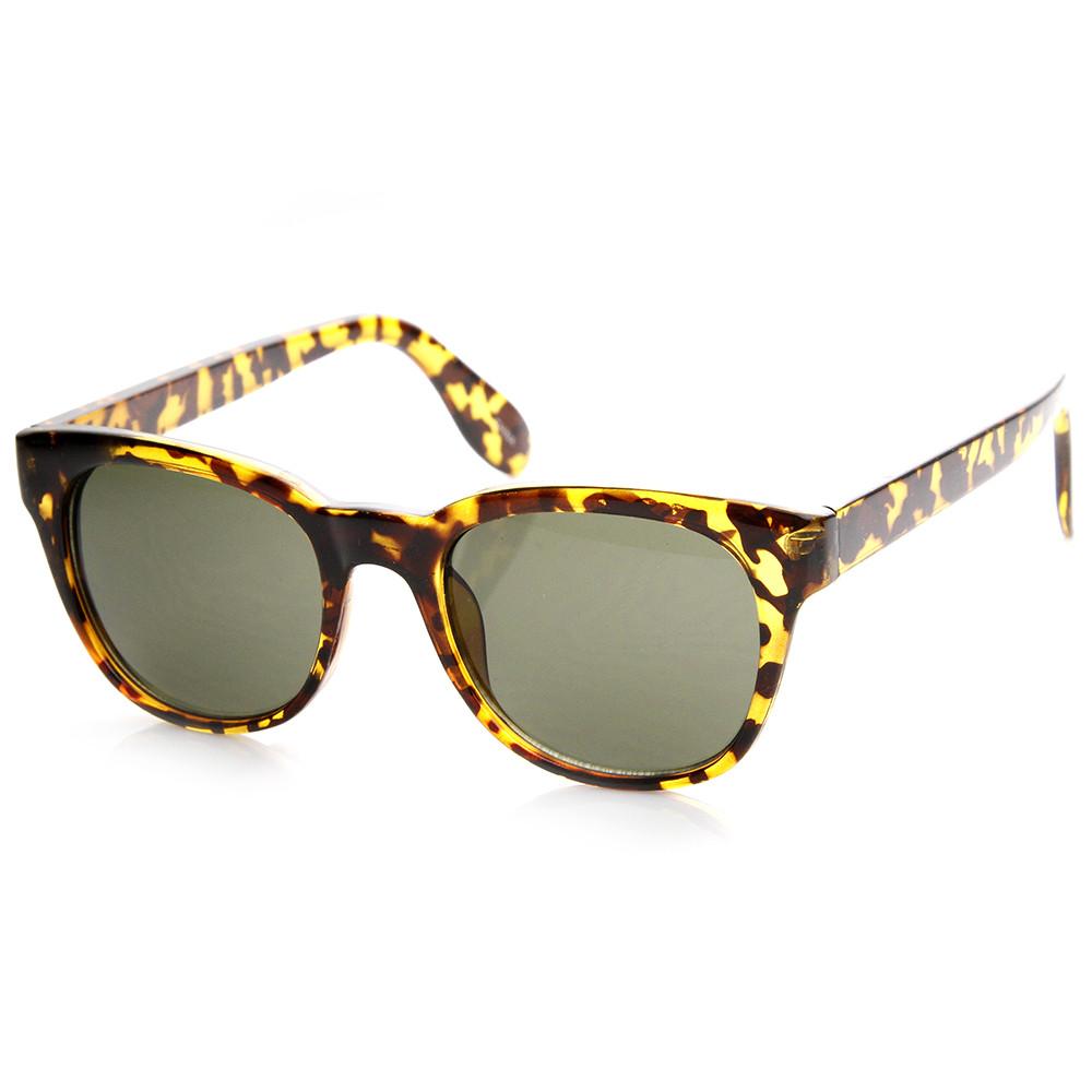 Retro Bold Frame Indie Horned Rim Sunglasses 8987
