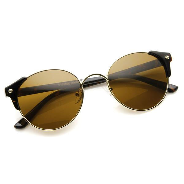 Steampunk Dapper Vintage Round Pointed Aviator Sunglasses 8765