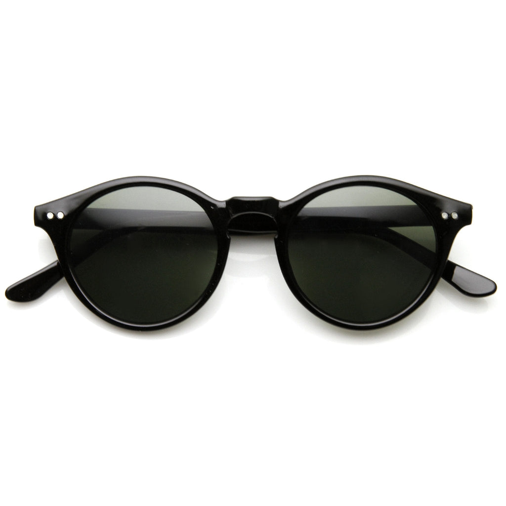 Vintage Inspired Key Hole Round Spectacles P3 Sunglasses 7055