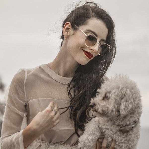 Women's Round Metal Laser Cut Cat Eye Sunglasses 9122