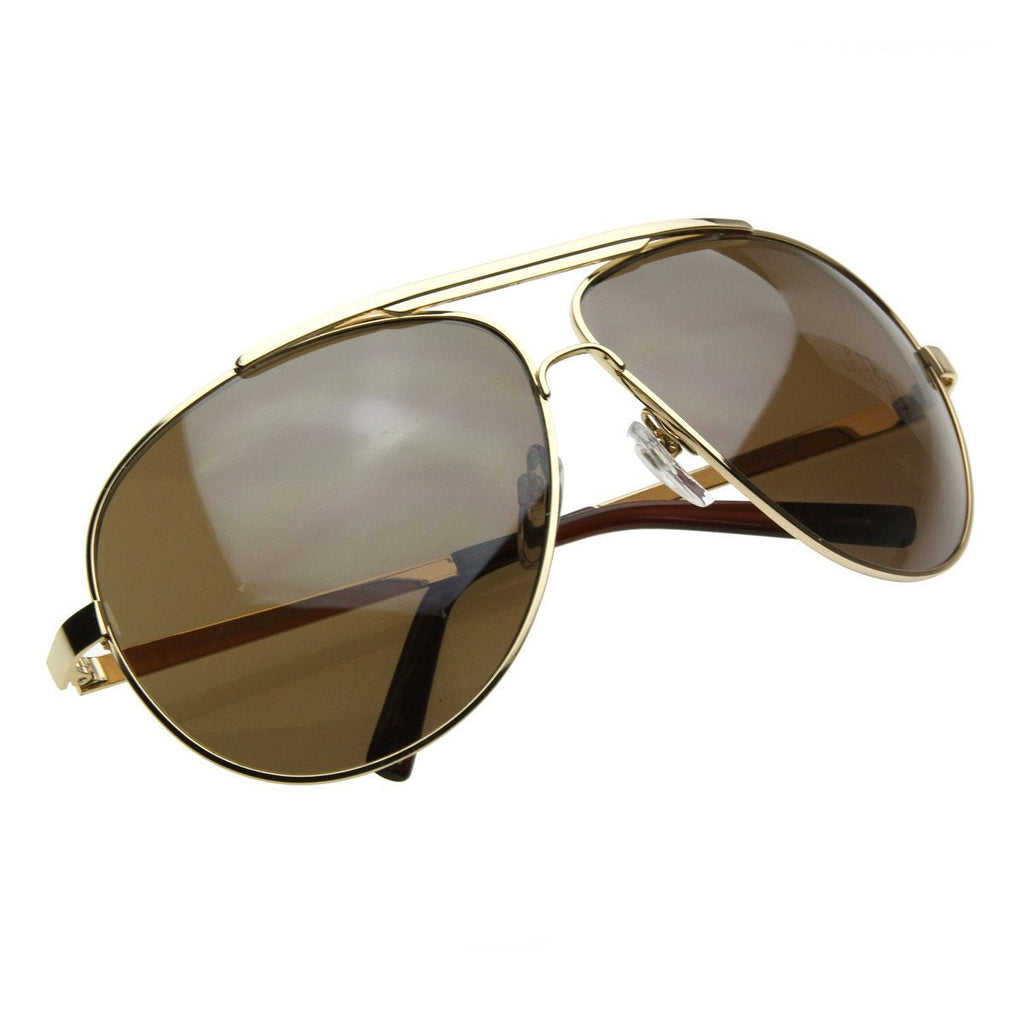 Extra Large Metal Oversize Frame Aviator Sunglasses 1580 70mm