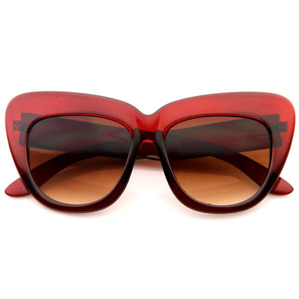 Designer Fashion Oversize Cat Eye Sunglasses 8300