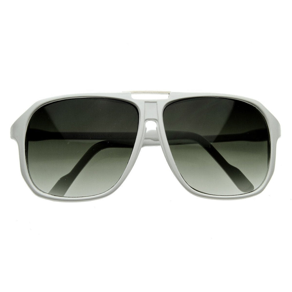 Large Retro Nerd Square Aviator Block Sunglasses 2841