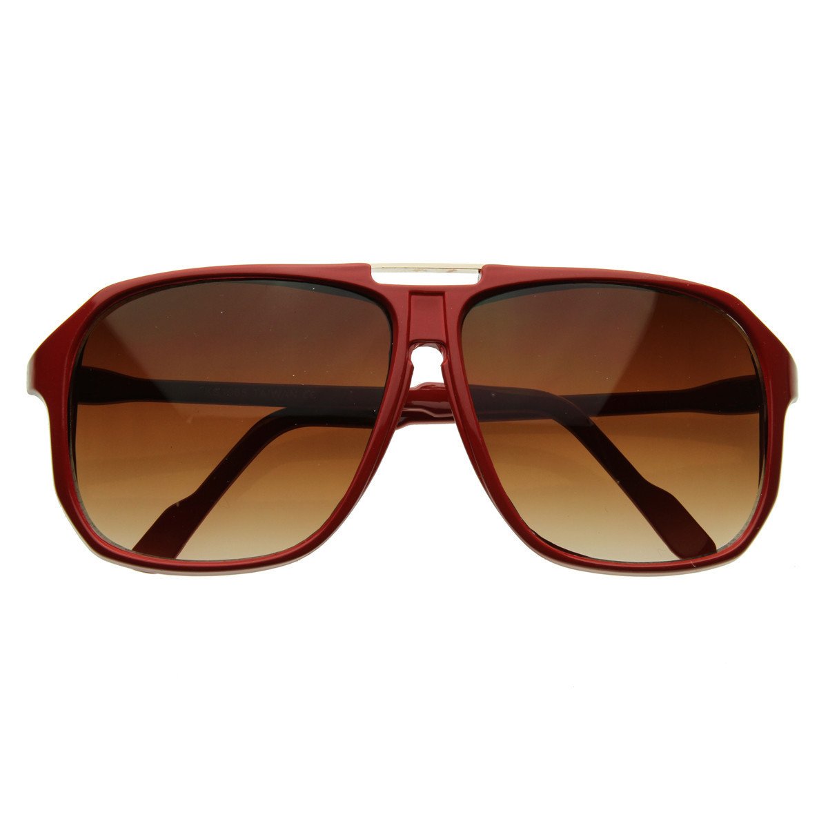 Large Retro Nerd Square Aviator Block Sunglasses 2841
