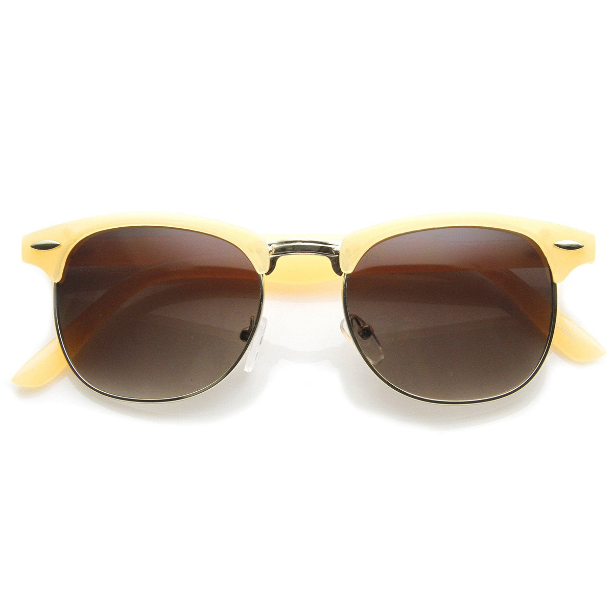 Cute Pastel Colors Horned Rim Half Frame Womens Sunglasses 8955